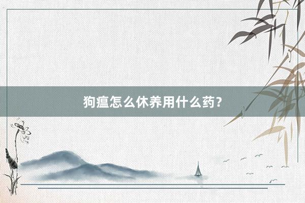 狗瘟怎么休养用什么药？